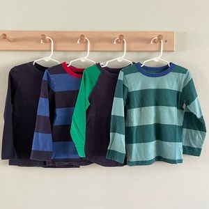 Lot of 4 long-sleeve tees from Primary, solids, stripes